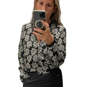 Maison Coupe Black And White Printed Cropped Jacket.Size M